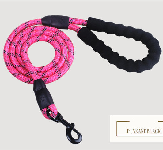 Reflective Nylon Dog Leash – Durable Walking and Training Rope for Small, Medium, and Large Dogs.