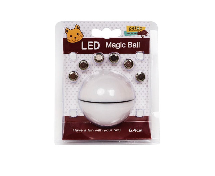 LED Laser Rolling Pet Toy Ball – Fun Electronic Interactive Toy for Cats to Chase and Play.