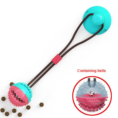 Interactive Dog Toy – Silicone Suction Cup Tug Ball for Chewing, Biting, Tooth Cleaning, and Feeding.