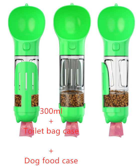 3-in-1 Portable Pet Water Bottle | Feeder, Bowl & Waste Bag Storage | Ideal for Outdoor Travel with Dogs