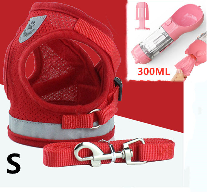 Breathable Mesh Pet Leash with Chest and Back Support