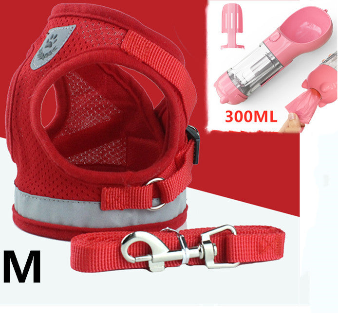 Breathable Mesh Pet Leash with Chest and Back Support