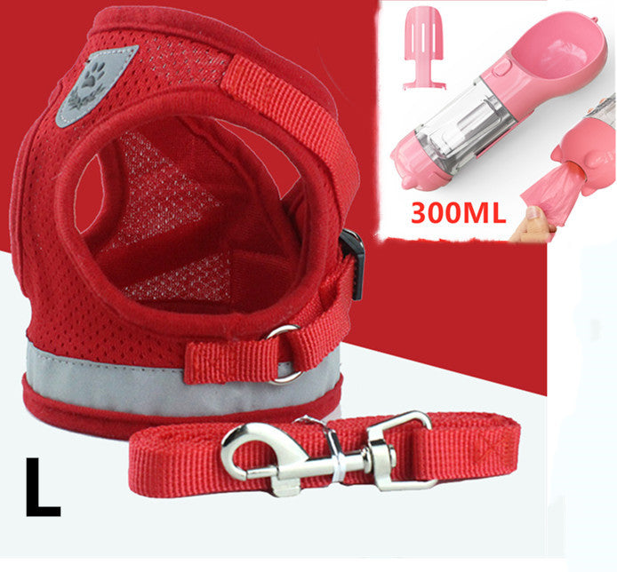 Breathable Mesh Pet Leash with Chest and Back Support