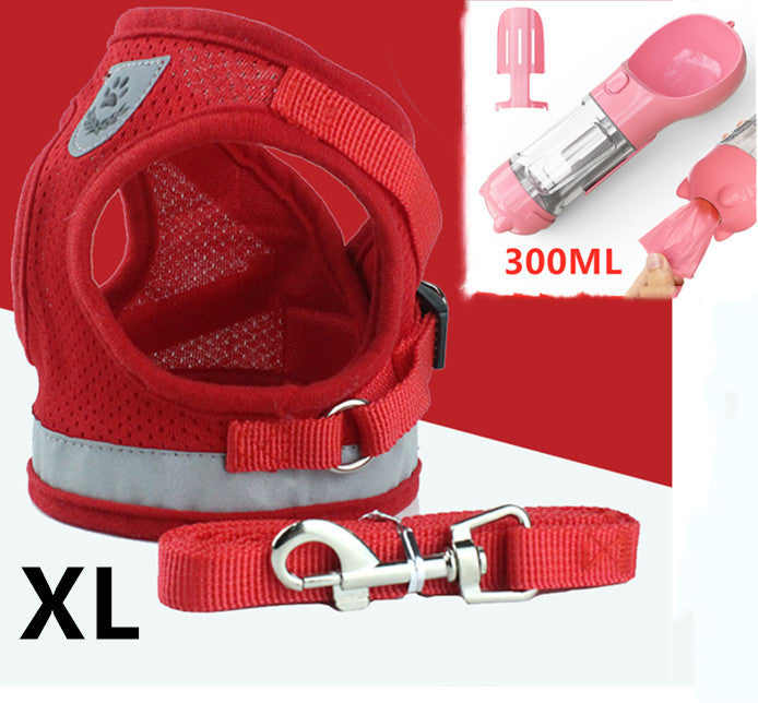 Breathable Mesh Pet Leash with Chest and Back Support