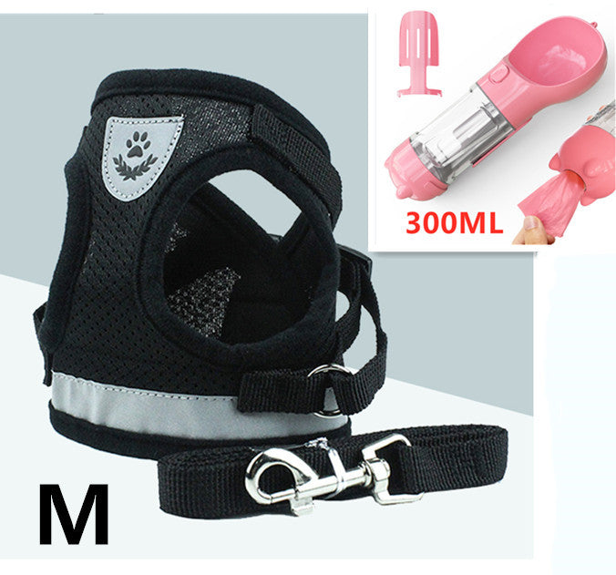 Breathable Mesh Pet Leash with Chest and Back Support