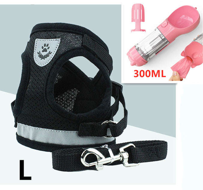 Breathable Mesh Pet Leash with Chest and Back Support