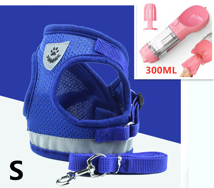 Breathable Mesh Pet Leash with Chest and Back Support