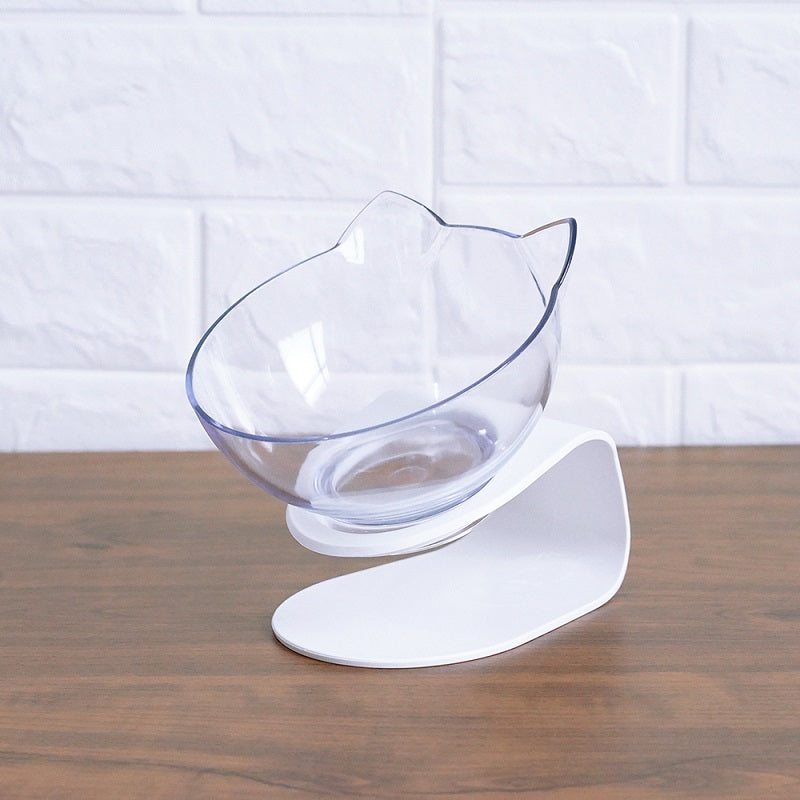 Double Cat Food Bowl with Elevated Design | Protects Cervical Spine