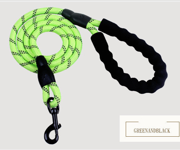 Reflective Nylon Dog Leash – Durable Walking and Training Rope for Small, Medium, and Large Dogs.