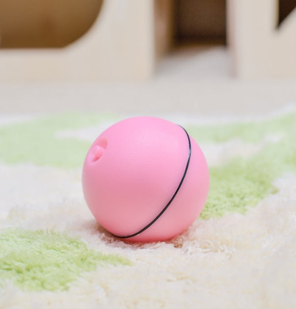 LED Laser Rolling Pet Toy Ball – Fun Electronic Interactive Toy for Cats to Chase and Play.