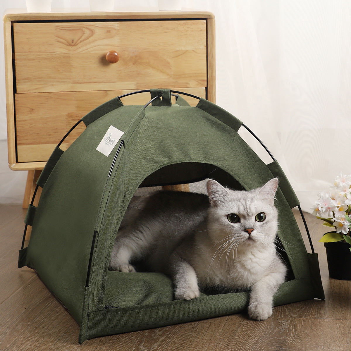 Cat Tent Cooling Mat & Dog Bed with Cushion | Pet Sofa, Indoor Kennel, and Camping Dog House | Comfortable Cat Nest & Pet Products