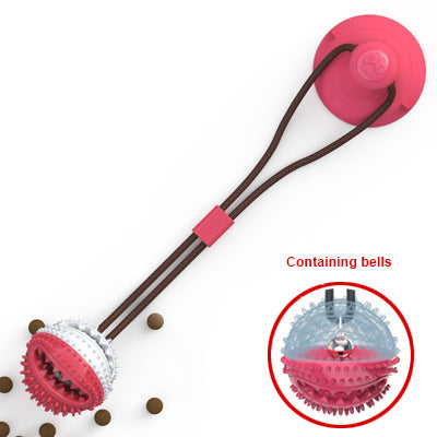 Interactive Dog Toy – Silicone Suction Cup Tug Ball for Chewing, Biting, Tooth Cleaning, and Feeding.