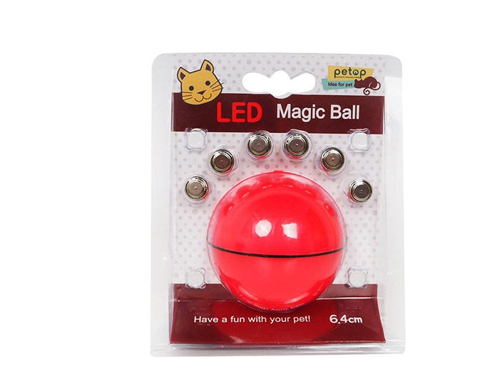 LED Laser Rolling Pet Toy Ball – Fun Electronic Interactive Toy for Cats to Chase and Play.