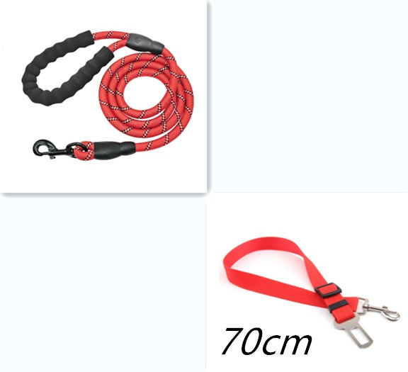 Reflective Nylon Dog Leash – Durable Walking and Training Rope for Small, Medium, and Large Dogs.