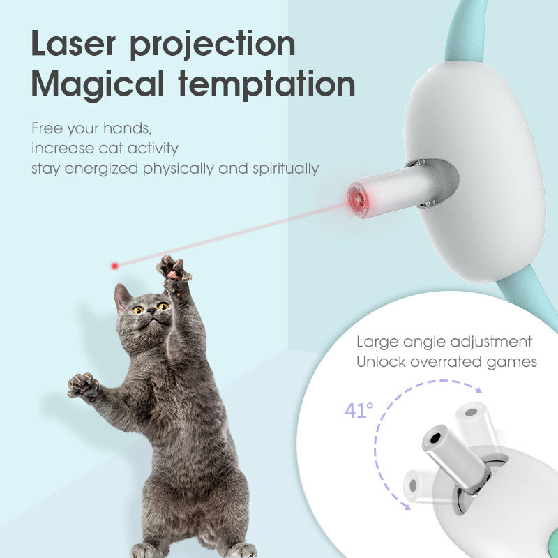 Automatic Smart Laser Cat Toy Collar – USB Rechargeable, Interactive and Fun Training Device for Kittens and Cats.