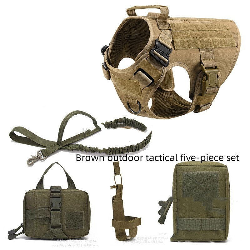 Tactical Dog Harness and Leash Set | K9 Training Vest for German Shepherds & All Dog Breeds