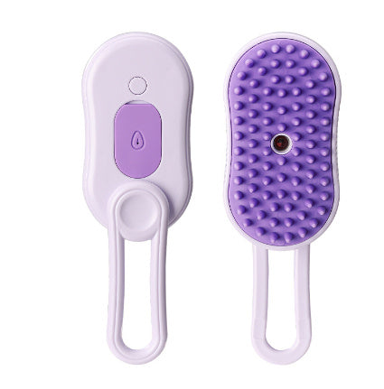 3-in-1 Electric Steam Brush for Cats and Dogs – Spray, Massage, and Grooming Comb for Hair Removal and Pet Care.